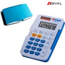 SHINIL NEW 컬러 미니 전자계산기 사무용계산기 포켓용 휴대용계산기 8자리수