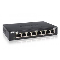 Net gear Netgear 데스크탑 소형 관리되지 않은 스위치 허브 GS308 기가비트 8- 포트 조용한 팬리스 파워 절약 디자인, 상품명참조