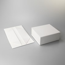 선물상자 박스 블랙 자석 싸바리, 28x20x9cm, White
