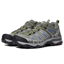살로몬 X Ultra Pioneer Aero Oil 그린/Castor Gray/Amparo 블루 등산화 트레킹화 31M218965