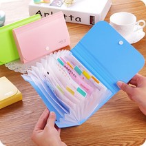 파일보관철 플라스틱 캔디 컬러 A6 파일 폴더 작은 문서 가방 용 지갑 지폐 확장 포함 Escolar, 한개옵션0