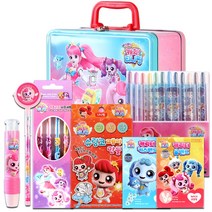 캐치 티니핑 문구패키지/문구세트 피크닉 가방 연필 지우개 색연필 조카 선물, 하츄핑 피크닉가방