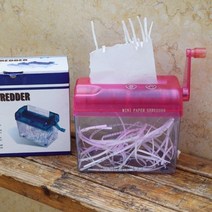 종이파쇄기 가정용파쇄기 파세기 a4용지 종이분쇄기 a6 paper shredder mini multifunctional manual bill office 문서 shredder, 분홍색