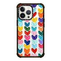 CASETiFY Ultra Impact 아이폰 13 프로 케이스 [3m(10피트) 낙하 보호] - 마젠타 색종이 조각 투명 블랙