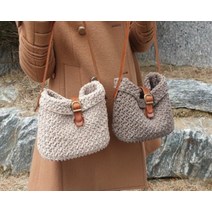 [DIY패키지] 엘리 숄더백 코바늘 가방 뜨기 메이플라이크, 10. 연노랑, 브라운