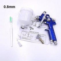 0.8mm/1.0mm 미니 HVLP 스프레이 건 페인트 에어 브러시 중력 피드 벽 자동차 페인팅 네일 케이크 장식, [02] 0.8mm blue