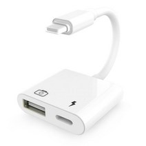 캠핑 가정용 빔프로젝터HDMI 디지털 AV 어댑터/케이블 아이폰-이더넷 3.5mm 오디오 어댑터/동글 지원 TV/프, 04 2 IN 1 USB