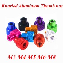 번데기너트 퀵서트 인서트너트 M3 M4 M5 M6 M8 썸 너트 스루 홀 알루미늄 프레임 핸드 타이트 플랜지 스텝, [04] M6  5pcs, [05] Pink