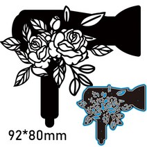 장미금속 절단 다이 빗 가위 헤어 드라이어 꽃 장식 스크랩북 종이 템플릿 엠보싱 DIY 카드 공예, 02 LP4522