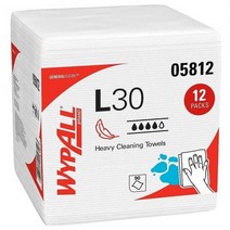 세차타월 WypAll® GeneralClean™ L30 튼튼한 클리닝 타월 (05812) 1/4 접이식 강하고 부드러운 타월, one option, one option