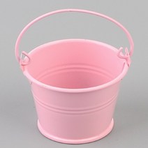 빈티지 원통형 홈가드닝 미니 양철 토분 화분 핑크
