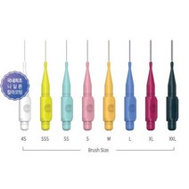 행복치카 오프리케어 치간칫솔 치아 종류별 일자형 오리지널숏 8가지 다양한사이즈 6개, XXL