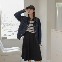 LZV727350에티슈 진청 박스자켓 데님자켓 청자켓코디 여자청자켓 여성청자켓