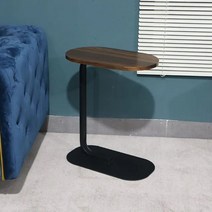 북유럽 모던 미니멀리스트 C 모양 사이드 테이블 디자이너 소형 커피 코너 탈착식 소파 침대 옆, 03 60cm height C