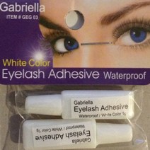 Gabriella Eyelash Adhesive (Waterproof/White Color) (Pack of 2 tubes of 1 gram each)