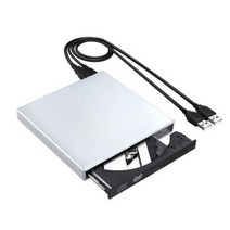 dvd rom 외부 광 드라이브 usb 2.0 cddvd-rom cd-rw 플레이어 버너 슬림 리더 레코더 휴대용 노트북 windows macbook, 협력사, 하얀색