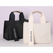 여대생 여자 캔버스 핸들 미니 에코백 가벼운 잡화 천