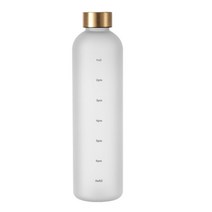 오렌지착즙기 쥬서기 착즙기추천 matt 1000ml 플라스틱 물 유리 뚜껑이 달린 유리병 tiktok with time marker kitchen for tea glass, 하얀