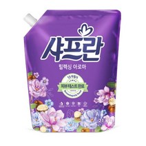 [LG생활건강] 샤프란 구연산 플러스 아로마 브리즈 섬유유연제 리필 2.1L x 2개, 단품