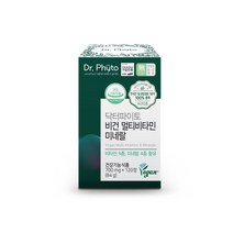 본사직영 닥터파이토 비건 멀티비타민 미네랄 성인 남성 여성 임산부 어린이 종합비타민 영양제 120정 1개월, 1박스
