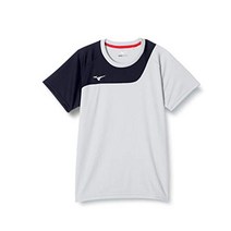 MIZUNO [미즈노] 트레이닝 웨어 전환 T 셔츠 반소매 스탠다드 흡한 속건 32MA0120 화이트 × 딥 네이비 일본 XS (일본 사이즈 상당)