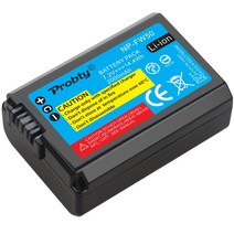 PROBTY 2000mAh NP-FW50 NP FW50 배터리 Sony a5100 NEX5T NEX6 X-7 NEX3N NEX3CV a33 a35 a37 a55, 한개옵션0