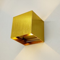LED 벽등 / 아트빔 COB타입 6W 사각벽부등, 골드
