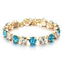 큐빅 팔찌 럭셔리 지르코니아 테니스 스 체인 크리스탈 여성 남성 골드