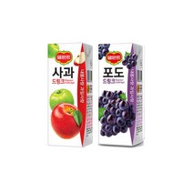 델몬트 쥬스 사과 + 포도 드링크팩 190ml 각24팩 총48팩 과즙주스 주스 음료 과채음료, 델몬트 쥬스 사과 + 포도 드링크