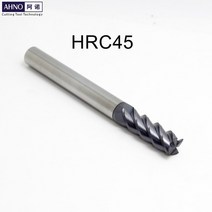 공구 AHNO 텅스텐 카바이드 CNC 밀링 밀 비트 HRC55 업데이트 AlCr 기반 구리 코팅 4 블레이드 공장 아울렛, [10] d8.0x20mm L60mm 1pc, [01] HRC45