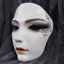 파티 모든 것에는 영혼 작물이 있습니다 골동품 전체 얼굴 손으로 그린 ​​마스크, 다크 프린스[블랙]