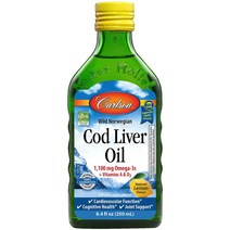 Carlson 칼슨 노르웨이 코드리버 피쉬 오일 1100mg 250ml
