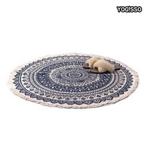 거실원형러그 미끄럼방지 인테리어카페트 플라워러그 북유럽풍러그 직경 90/120/150cm