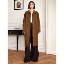 Yyiam YY_Hidden button mid-length coat