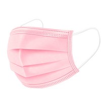 Weiketerui 귀여운 마스크 일회용 3 레이어 핑크 부직포 보호 50 개, 1개