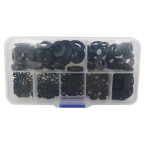 고무바킹 고무패킹 캡 실리콘패킹 350pcs 7 크기 블랙 나일론 플랫 와셔 가스켓 구색 키트 M2 M2.5 M3 M4 M, 01 Grey