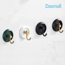 다스몰 인테리어 벽걸이 접착 후크, 골드블랙 3개입, 1개