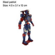 금속 모델 DIY 조립 3D 퍼즐 어벤져스 히어로즈 스파이더맨 아이언맨 캡틴 아메리칸 토르 해머 쉴드 헬멧 장식 슈퍼맨 피규어 장난감, [04] IronMan war machine