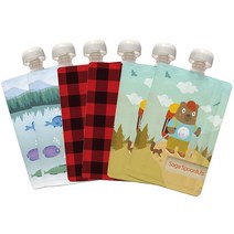 세이지스푼풀 휴대용 이유식 파우치 6개입, 캠핑 6개입