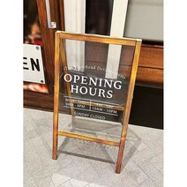 간판 안내판 영업시간 디스플레이 현관 도어사인 광고판 아크릴 투명 거울, F. 95cm 거울