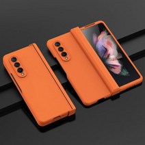 삼성 갤럭시 Z 폴드 4 5G 3 용 비 지문 정밀 컷아웃 PC 케이스 안티 더스트 폴딩 코크, for Samsung Z Fold 4, 주황색