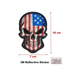 할리데이비슨커스텀 할리용품 할리데이비슨부품 3d 크롬 유령 해골 머리 레트로 오토바이 트럭 헬멧 탱크 패드 스티커 승리를위한 불꽃 두개골 데칼 honda 데이비스, 3m