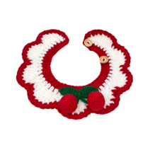 앵두 고양이 강아지 케이프 대형견 반려동물 스카프 목도리 뜨개옷 애견옷, M