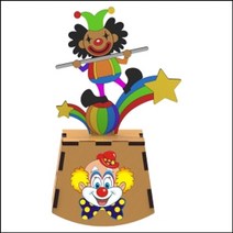 [RA㏓] DIY 창작용 흔들흔들 피에로 오르골 뮤직박스 만들기 만들기수업재료 꾸미기 만들기교구 어린이만들기 ▷_§Ea