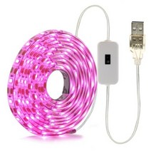 조립식비닐하우스 식물에 대 한 usb phytolamps 5 v led 성장 빛 스트립 2835 칩 05m 1m 2m 수경 온실 묘목 성장을위한 phyto 테이프를 주도, Hand Sweep Switch+0.5M+Waterpr