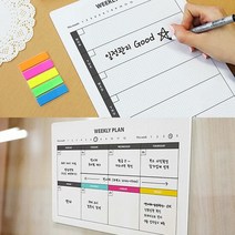 탈부착식 메모 패드 주간 일정 관리 업무 체크 플래너, 제품선택, 세로