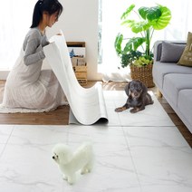 휴팡 단면 4T 폴딩형 강아지매트[미끄럼방지 슬개골보호 애견매트] 대형 110x220cm, 스노우마블