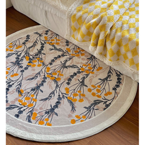 아이모노 미니러그 들국화 원형러그 감성러그 원룸 카페트 침대러그 집들이선물