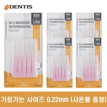 닥터스위즈덤 치과전용 치간칫솔 sss사이즈 5P 5팩 0.22mm 치과추천, 5개
