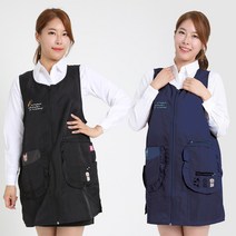 어린이집앞치마 예쁜 원피스 주머니 교사 앞치마 캐릭터 타블리에_4계절용_도트더블포켓, 도트더블포켓_블랙 TZ19